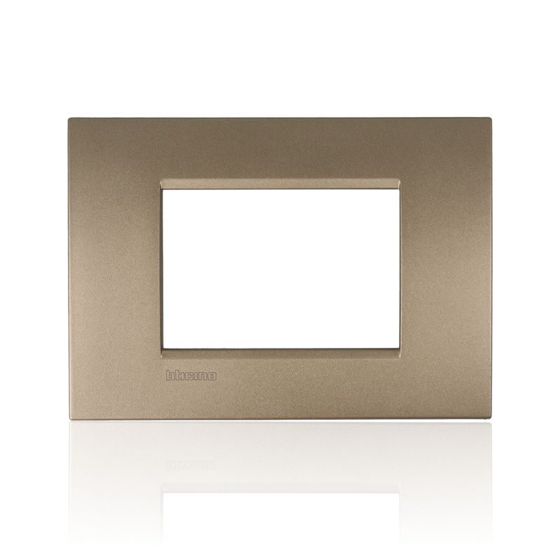 BTICINO LNA4803SQ - Bticino LL - Placca 3P square Bronzo