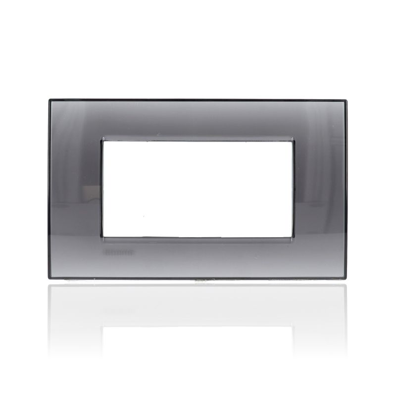 BTICINO LNA4804KF - Placca Quadra 4 Moduli - Fumo Di Londra - LivingLight