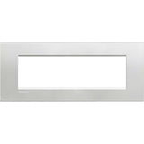 BTICINO LNA4807AG - Placca 7 Posti Quadra Argento LivingLight