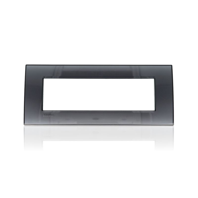 BTICINO LNA4807KF - Placca Quadra 7 Moduli - Fumo Di Londra - LivingLight