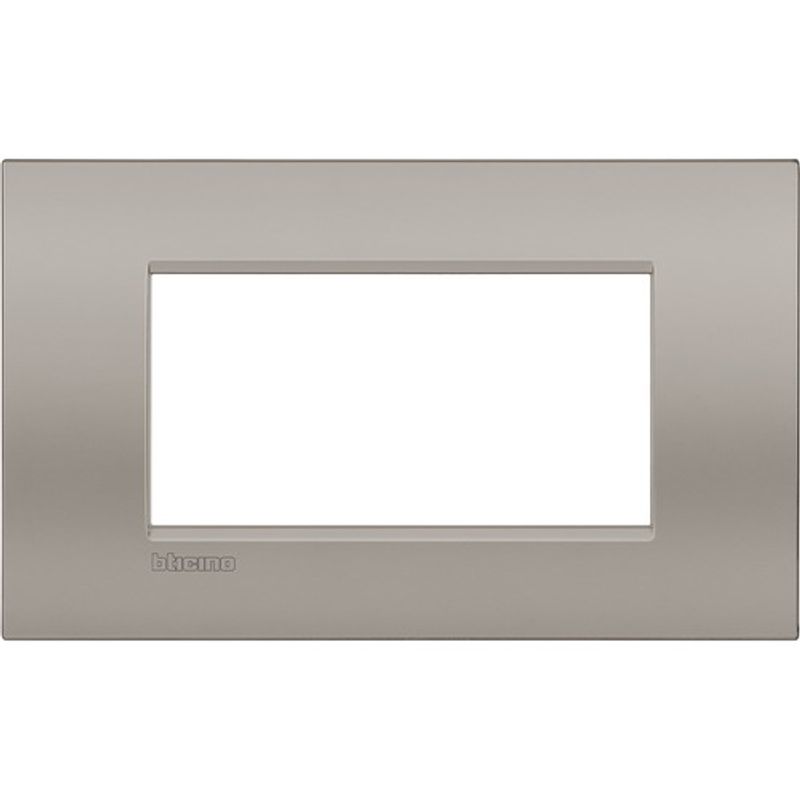 BTICINO LNC4804SB - Placca AIR LivingLight 4 Moduli Metallo Sabbia