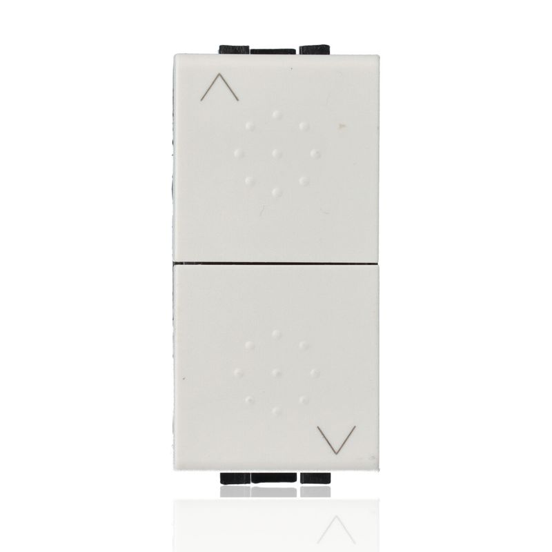 BTICINO N4037 - Pulsante Doppio (1P/No)+(1P/No) Interbloccato 10A 250 Vac - Bianco - LivingLight