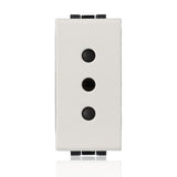 BTICINO N4113 - Presa 2P+T 10A 250 Vac - Interasse 19Mm - Alveoli Schermati - Bianco - LivingLight
