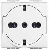 BTICINO N4140/16F - Presa FLAT Standard Tedesco E Bipasso 10/16A 250 V Ac - Bianco - LivingLight