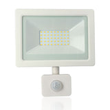 Proiettore LED con rilevatore di presenza, 30W, 220Vac, Luce Naturale, Bianco