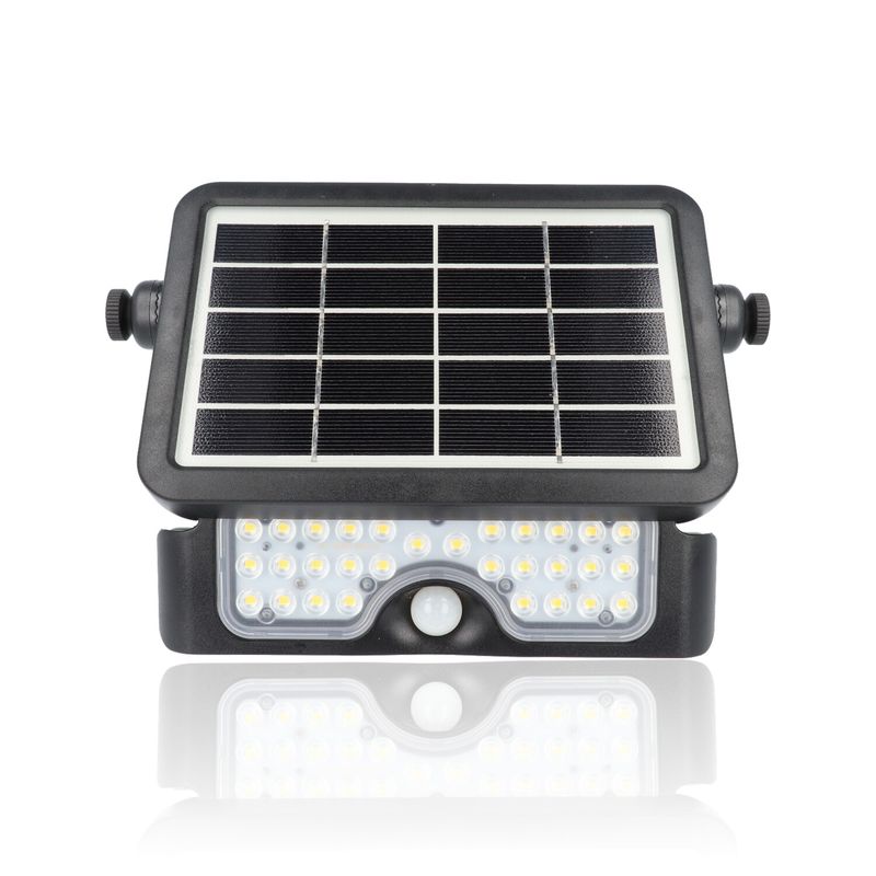 Proiettore LED solare con rilevatore di presenza, 5W, Luce Naturale, Nero