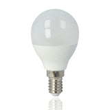 Lampadina Pallina LED, E14, 5W, 220Vac, Luce Calda