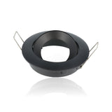 Porta faretto rotondo da incasso orientabile diam.84mm, GU10, Nero (Gamma Lusso)